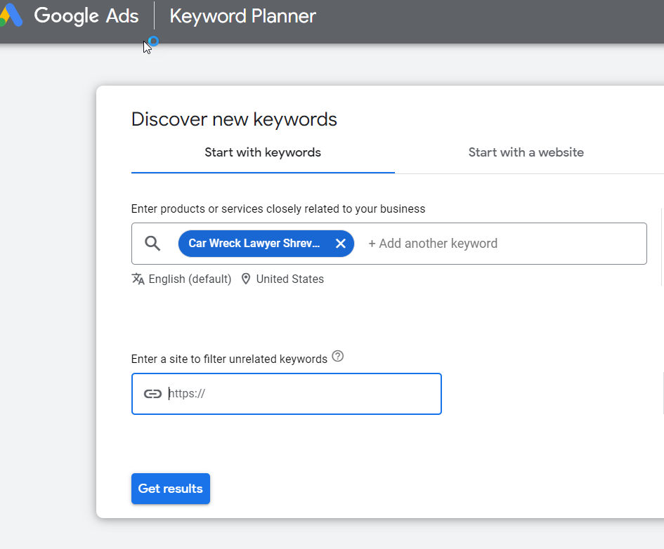Google Keyword Planned for Law Firm Marketing